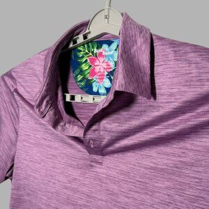 Birdie Bound Men’s Size Large Purple Golf Polo